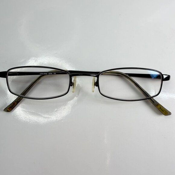 Fossil Coolidge Eyeglasses – Slim Rectangular Metal Frame – With Hard Case - Picture 3 of 15